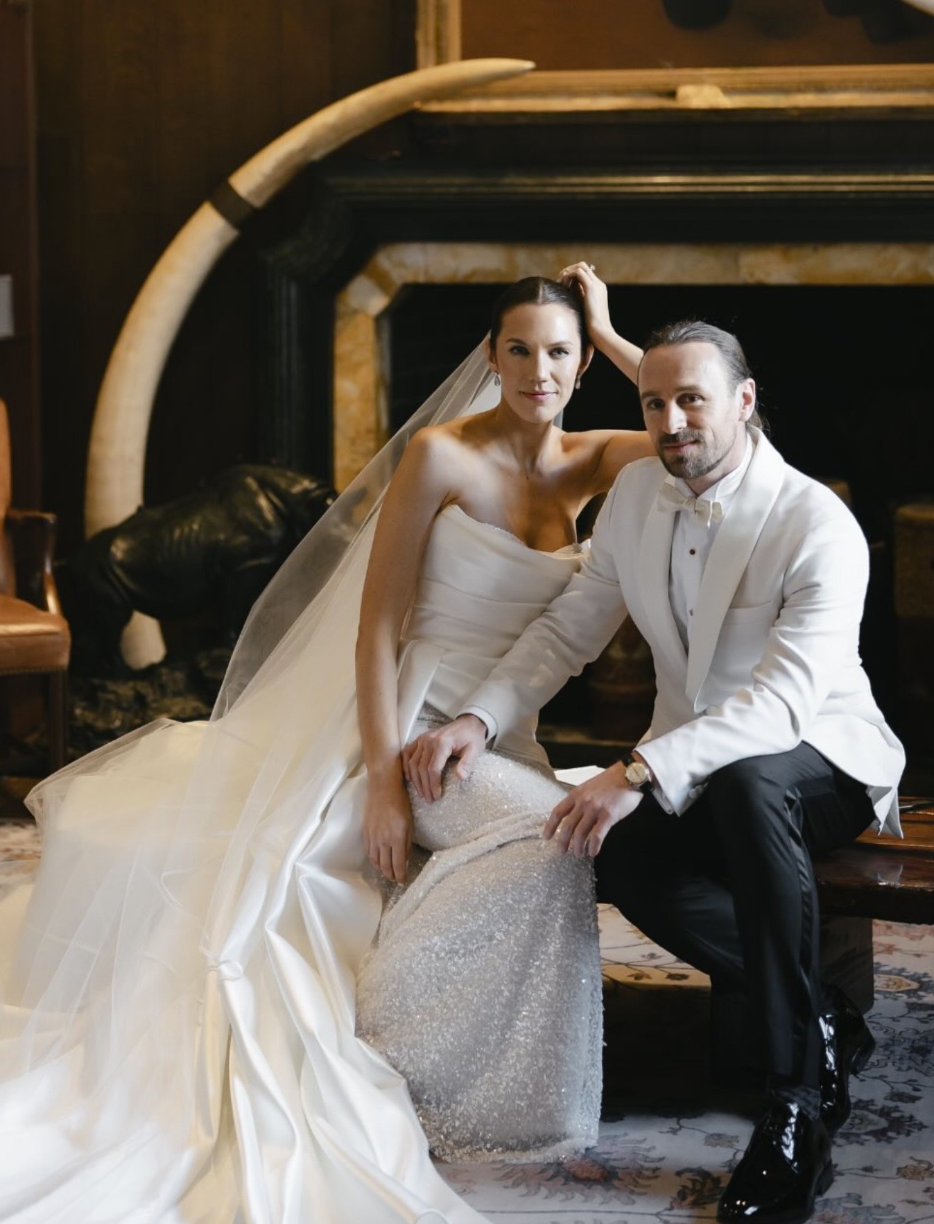 Wedding couple featured in BRIDES magazine